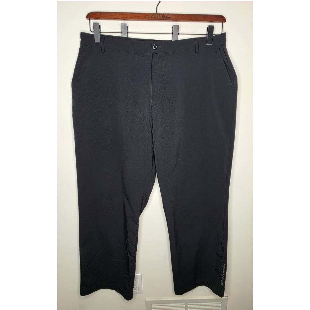 Under Armour golf black flat front athletic pants - 42 x 30